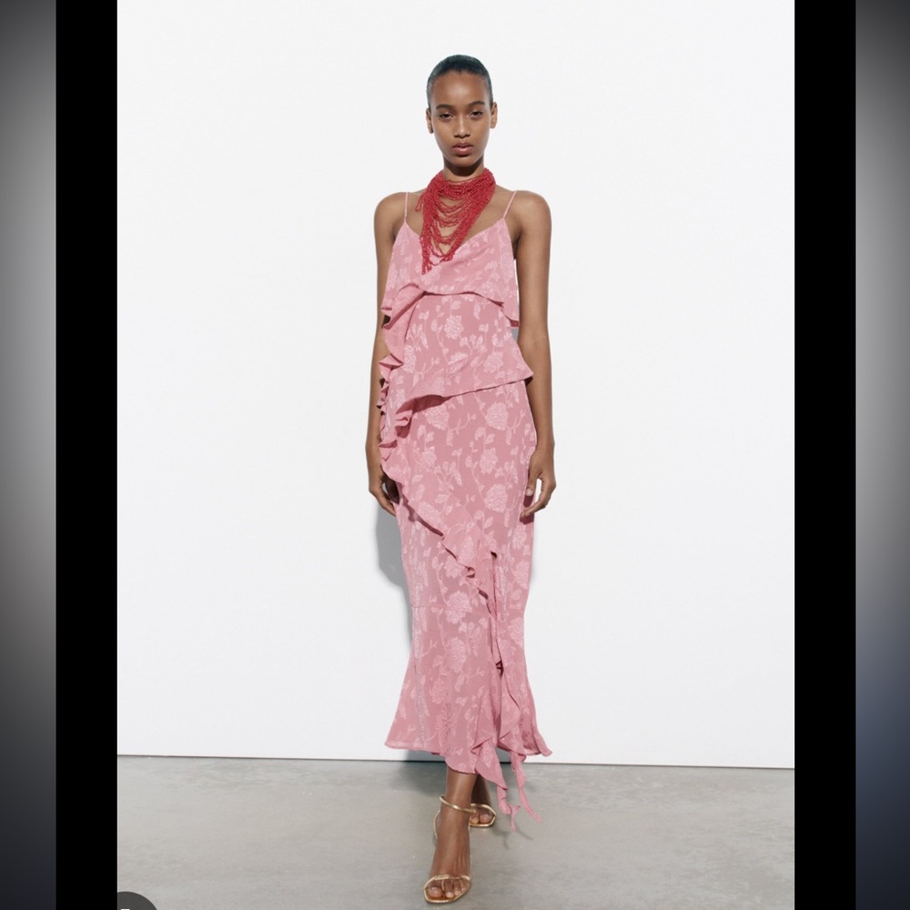 Floral Jacquard dress from Zara